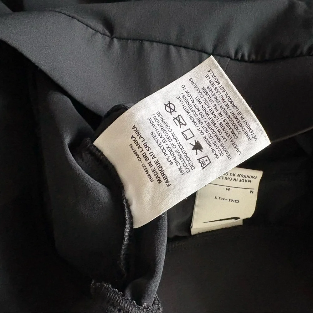 NIKE sz M Bliss Victory Black Pants Elastic Waistband Dri-Fit Training CU4321